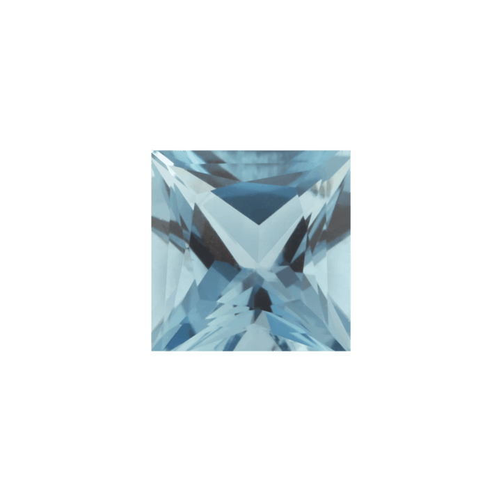 Mathieu Blanchard 4.9 x 4.9mm Aigue-marine Naturel de Madagascar Taille Princesse 4.9x4.9 mm