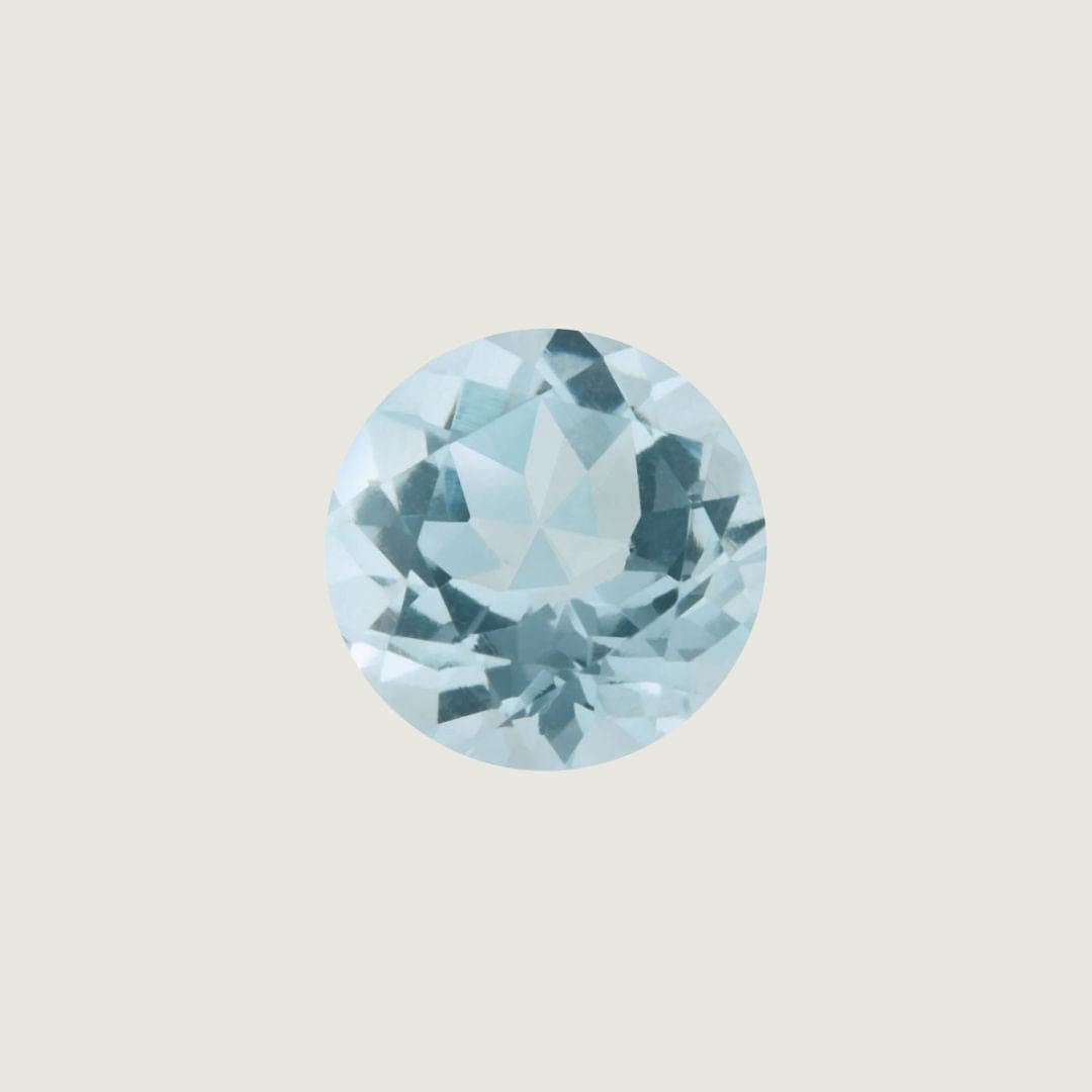 Mathieu Blanchard Aigue-marine Naturel Taille Brillant Rond 7mm