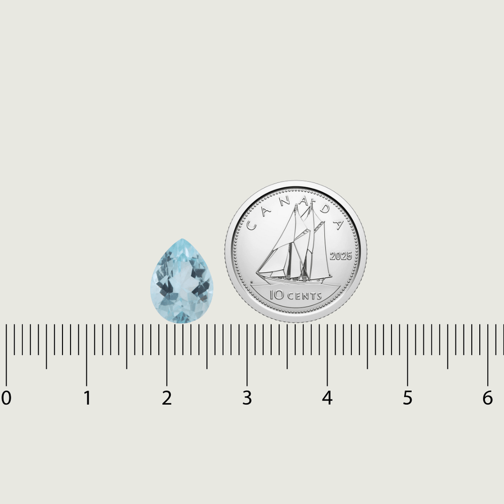 Mathieu Blanchard Aigue-marine Naturel Taille Poire 8x11 mm