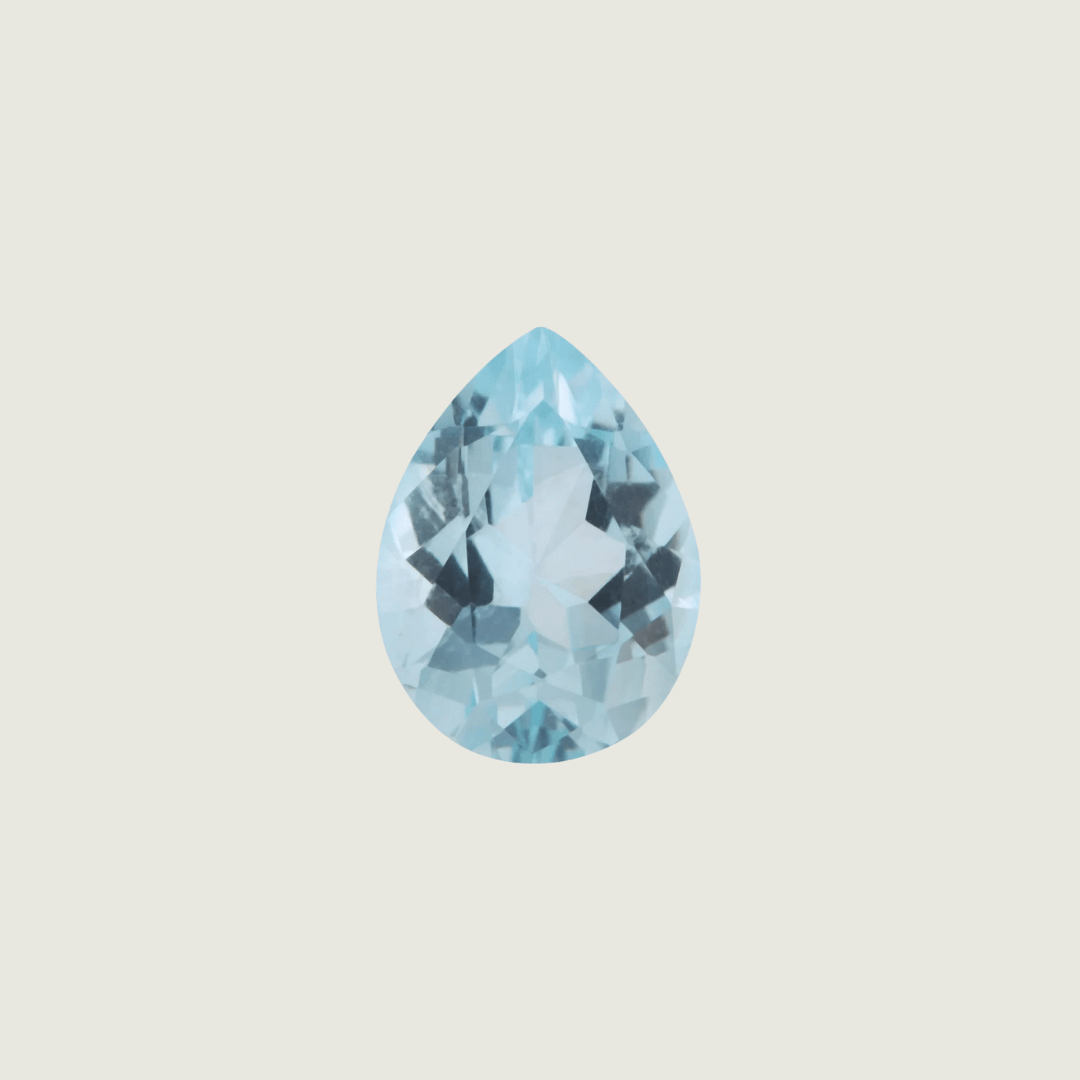 Mathieu Blanchard Aigue-marine Naturel Taille Poire 8x11 mm