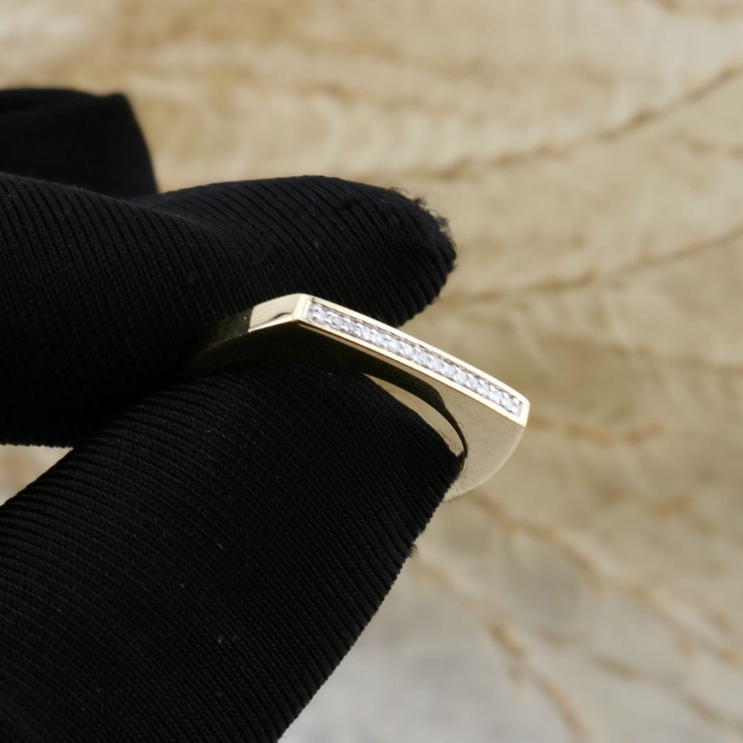 Bague Barre de Diamants Mathieu Blanchard Bagues Bague Barre de Diamants 0,05ctw | Mathieu Blanchard Joaillerie Mathieu Blanchard Joaillerie