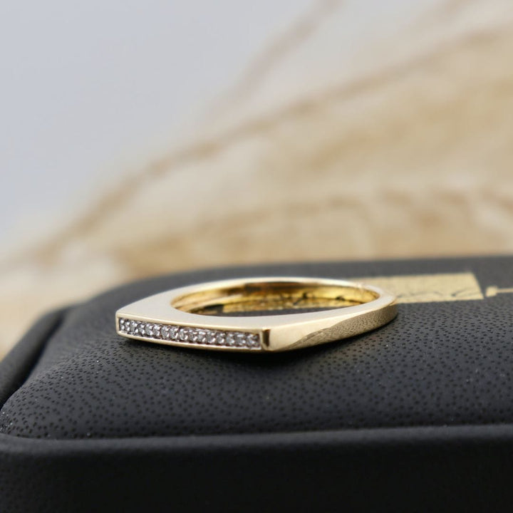 Bague Barre de Diamants Mathieu Blanchard Bagues Bague Barre de Diamants 0,05ctw | Mathieu Blanchard Joaillerie Mathieu Blanchard Joaillerie