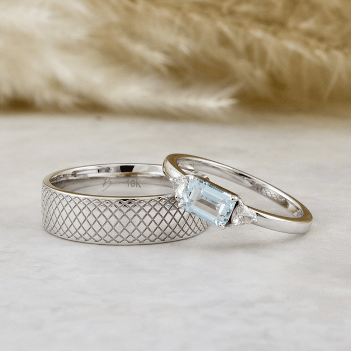 Bague Boreas Mathieu Blanchard Bagues 8 / Or blanc 10K PBA5OM15383S-8 Jonc 6mm en or 10K ou argent sterling unisexe | Mathieu Blanchard Joaillerie Mathieu Blanchard Joaillerie