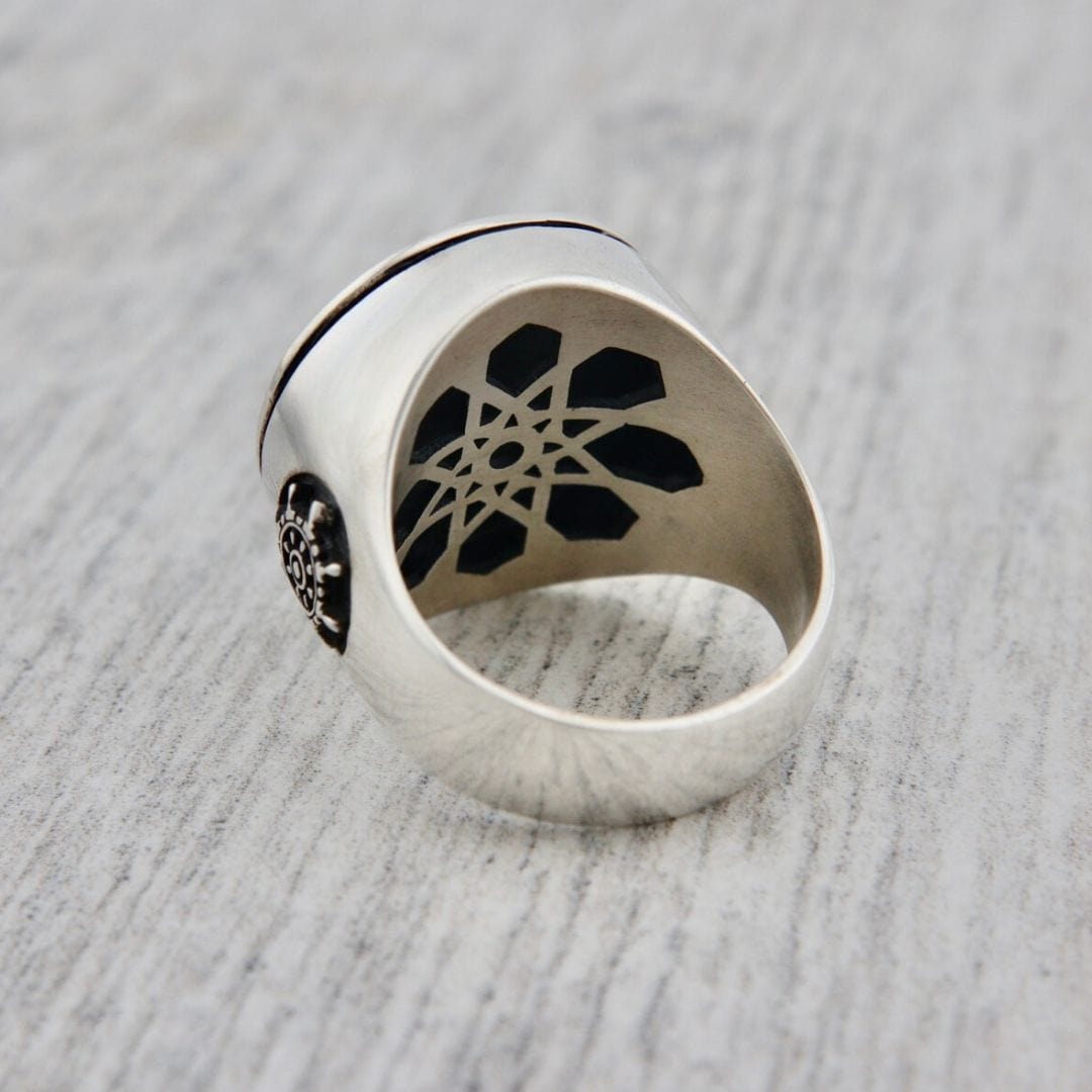 Mathieu Blanchard Bagues Bague Boussole en argent sterling