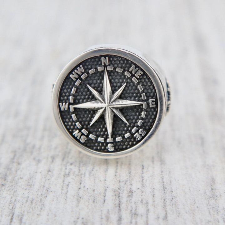Mathieu Blanchard Bagues Bague Boussole en argent sterling