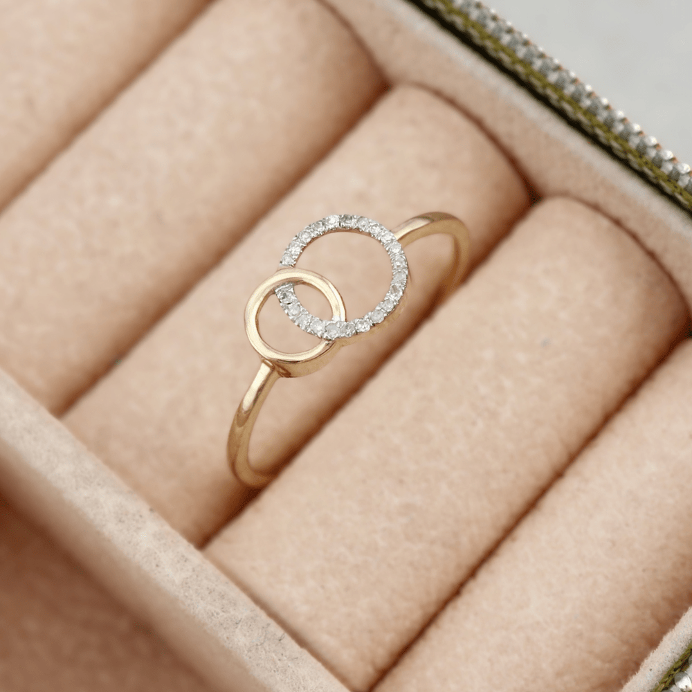 - Bagues Bague Cercles en or 10K et diamants