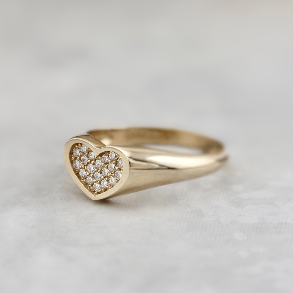 - Bagues Bague Coeur en or 14K - 18K et diamants
