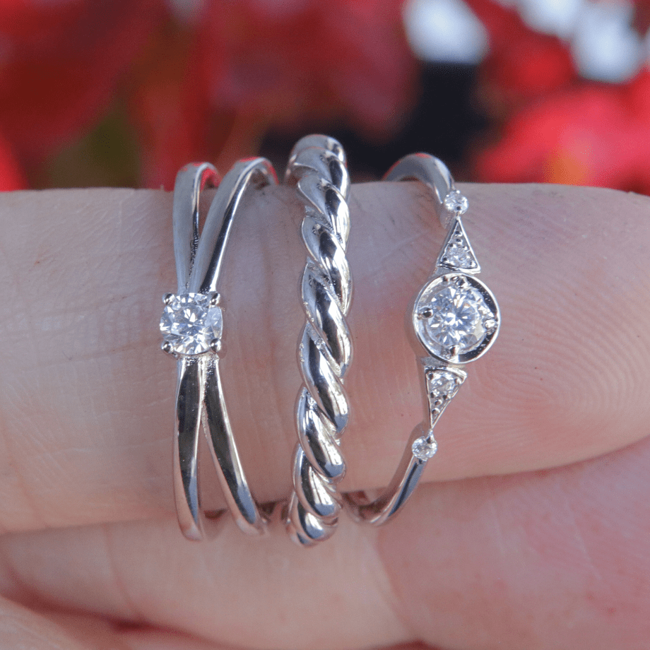 Mathieu Blanchard Bagues Bague Croisée en argent sterling