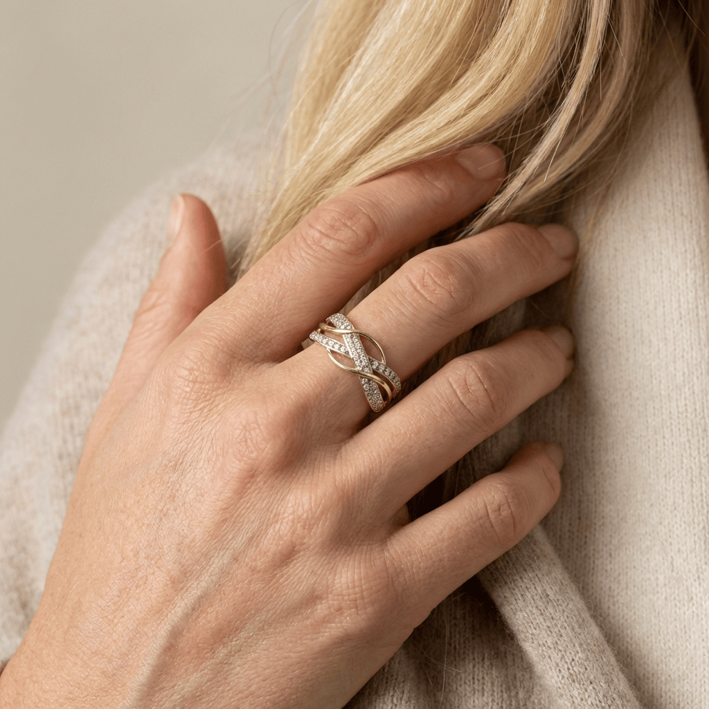 - Bagues Bague Croisée en or 10K