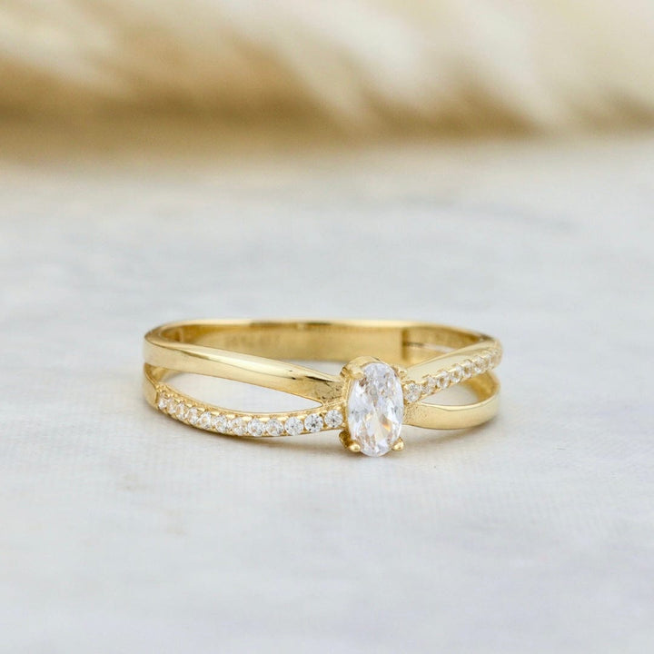 Bague Croisée en or jaune 10K - Bagues Bague Croisée en or jaune 10K |  Mathieu Blanchard Mathieu Blanchard Joaillerie
