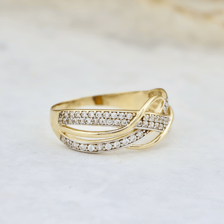Bague Croisée en or jaune 10K - Bagues Bague Croisée en or jaune 10K |  Mathieu Blanchard Mathieu Blanchard Joaillerie