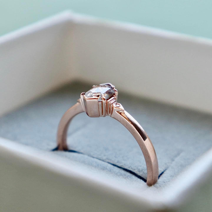 Bague diamant sel &amp; poivre Mathieu Blanchard Bagues Bague diamant sel &amp; poivre Mathieu Blanchard Joaillerie