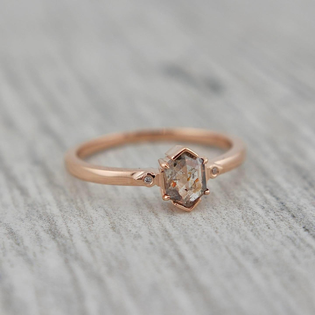 Bague diamant sel & poivre Mathieu Blanchard Bagues Bague diamant sel & poivre Mathieu Blanchard Joaillerie