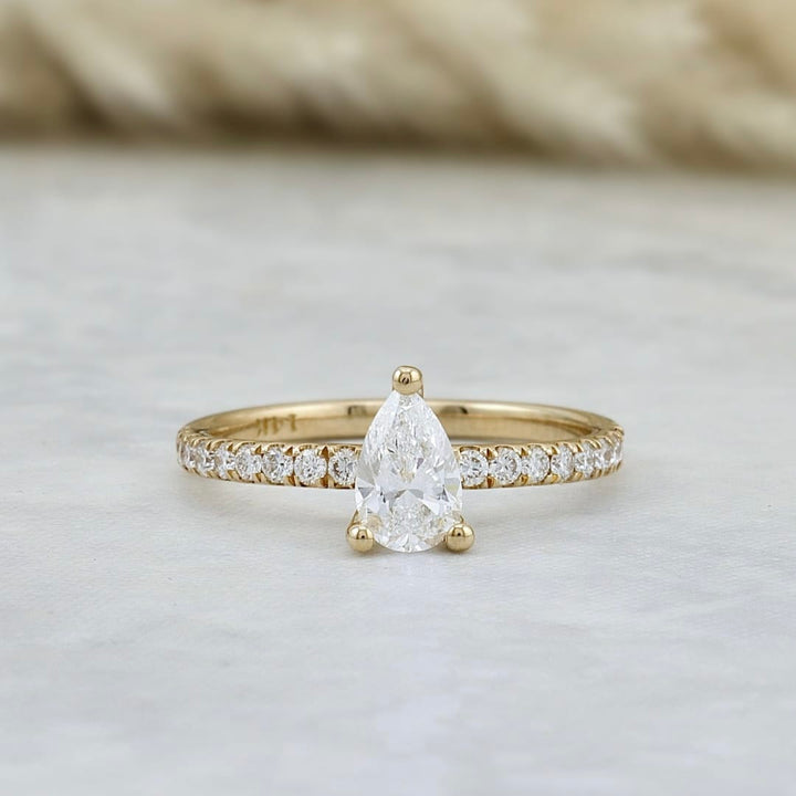 Bague Éclat Diamant Poire Mathieu Blanchard Bagues Bague de fiançailles poire diamant de laboratoire | Mathieu Blanchard Mathieu Blanchard Joaillerie