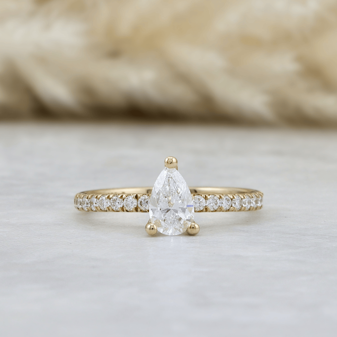 Bague Éclat Diamant Poire Mathieu Blanchard Bagues Bague de fiançailles poire diamant de laboratoire | Mathieu Blanchard Mathieu Blanchard Joaillerie