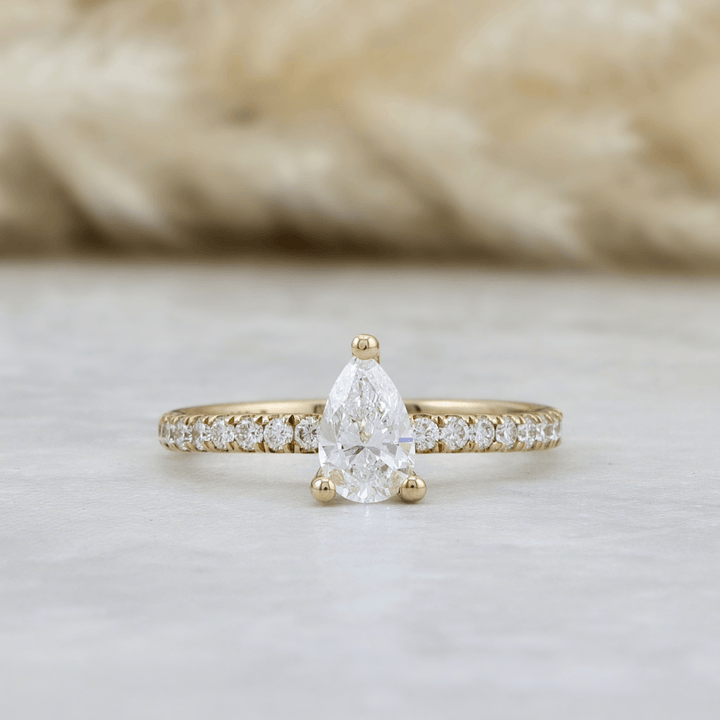 Bague Éclat Diamant Poire Mathieu Blanchard Bagues Bague de fiançailles poire diamant de laboratoire | Mathieu Blanchard Mathieu Blanchard Joaillerie