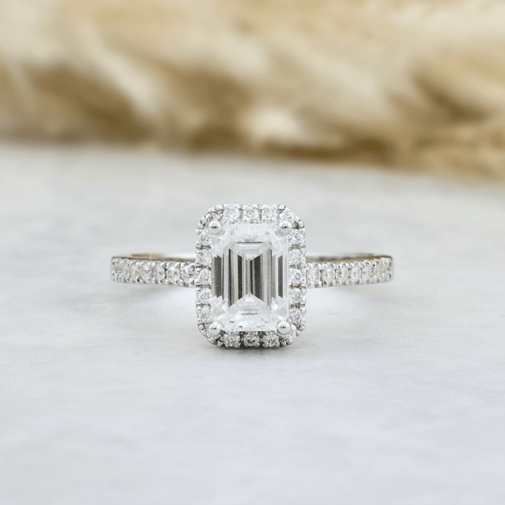 Mathieu Blanchard Bague Émeraude en argent sterling et moissanites