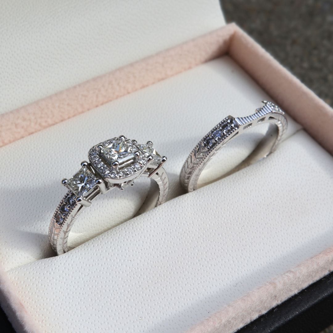 Bague ensemble d&