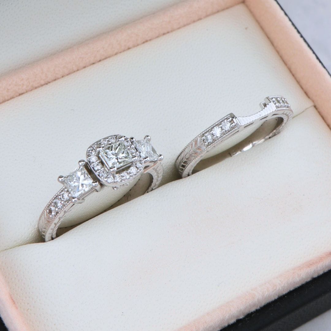 Bague ensemble d&