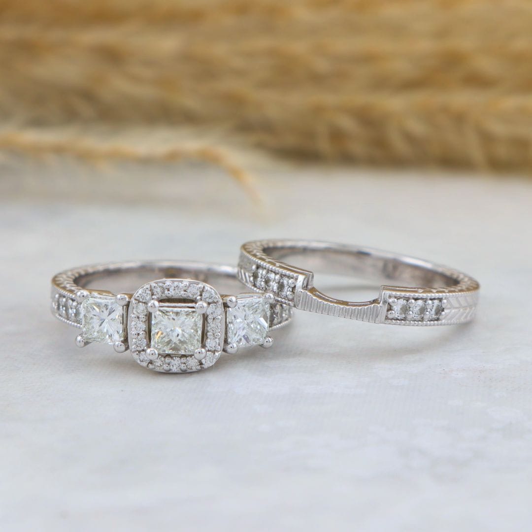 Bague ensemble d'alliances Héritage Diamants Mathieu Blanchard Bagues  Bague de Fiançailles Diamant Sur Mesure Art Deco | Mathieu Blanchard Mathieu Blanchard Joaillerie