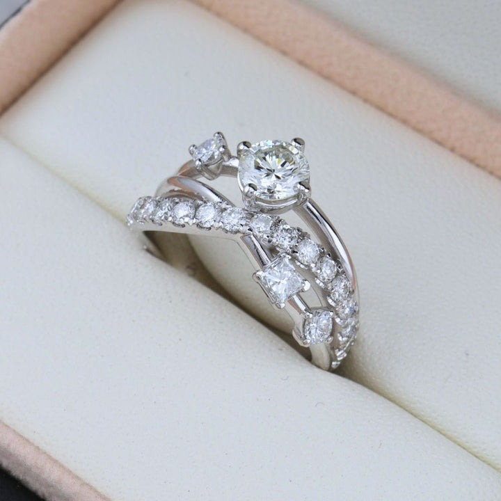 Bague Entrelacé Diamants Mathieu Blanchard Bagues Bague Entrelacé diamants naturel | Mathieu Blanchard Mathieu Blanchard Joaillerie