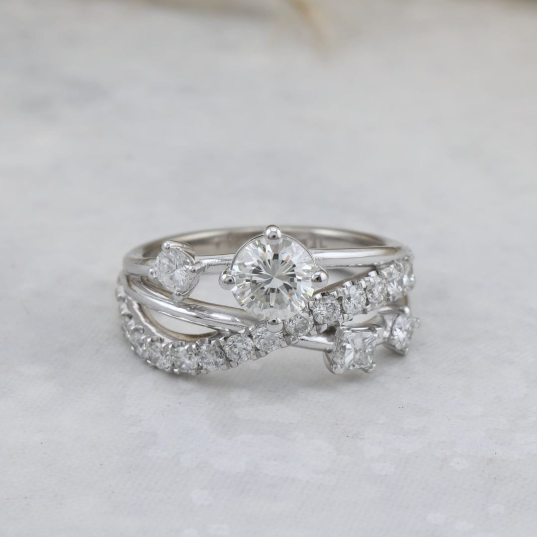 Bague Entrelacé Diamants Mathieu Blanchard Bagues Bague Entrelacé diamants naturel | Mathieu Blanchard Mathieu Blanchard Joaillerie