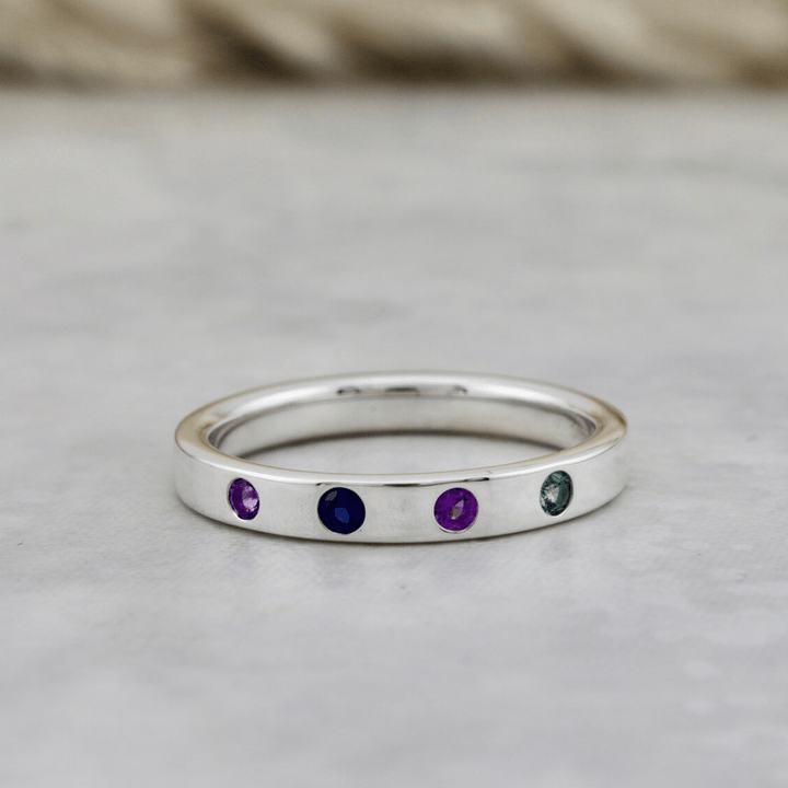 Bague Famille Mathieu Blanchard Bagues Bague Famille Saphirs et Améthyste | Mathieu Blanchard Mathieu Blanchard Joaillerie