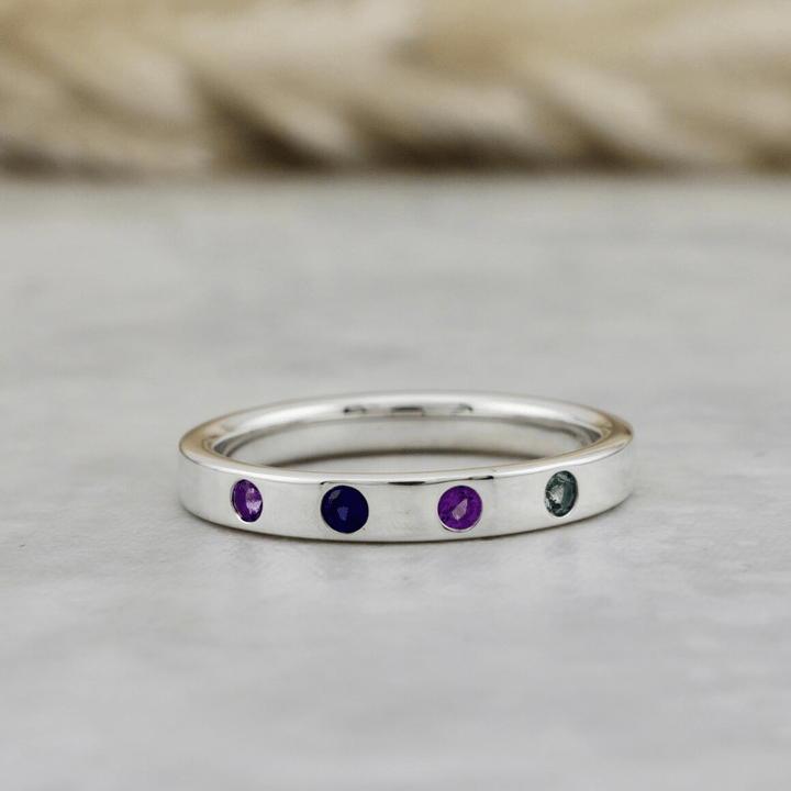 Bague Famille Mathieu Blanchard Bagues Bague Famille Saphirs et Améthyste | Mathieu Blanchard Mathieu Blanchard Joaillerie