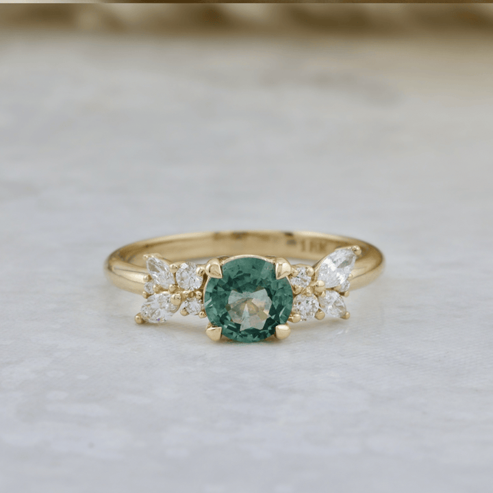 Bague Fancy Saphir Bleu Vert du Montana Mathieu Blanchard Bagues Bague Fancy Saphir Teal du Montana - Sur mesure | Mathieu Blanchard Mathieu Blanchard Joaillerie