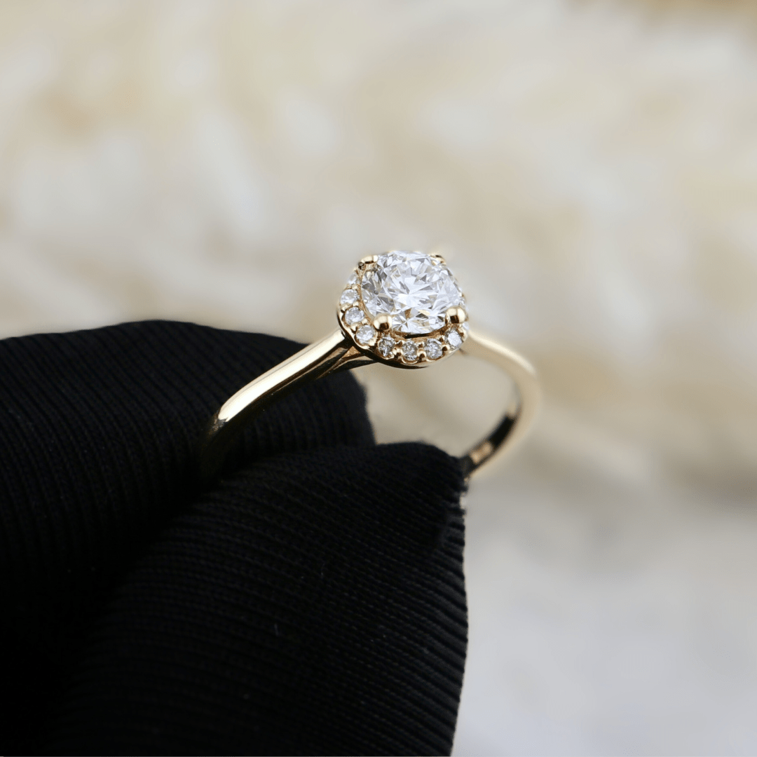 Mathieu Blanchard Bagues Bague Halo Classique en or 14K - 18K et diamants 0,6 ctw