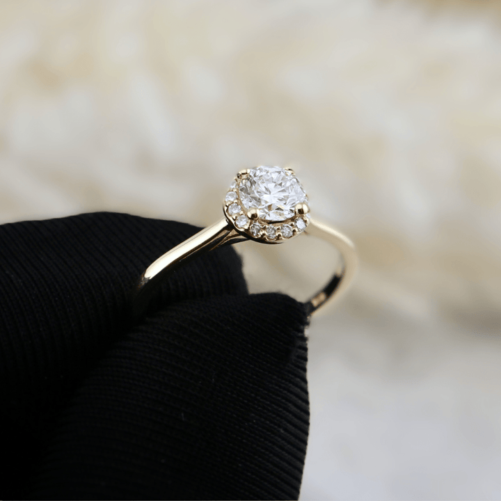 Mathieu Blanchard Bagues Bague Halo Classique en or 14K - 18K et diamants 0,6 ctw
