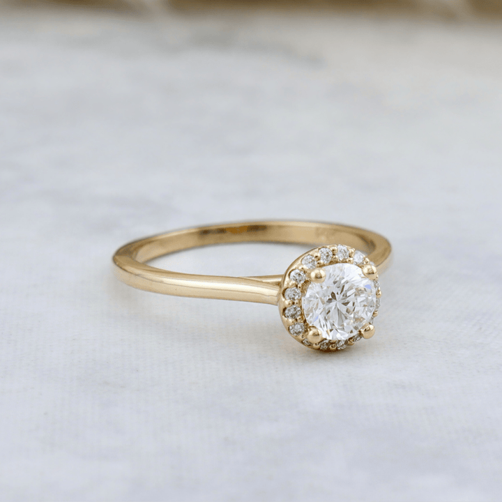 Mathieu Blanchard Bagues Bague Halo Classique en or 14K - 18K et diamants 0,6 ctw