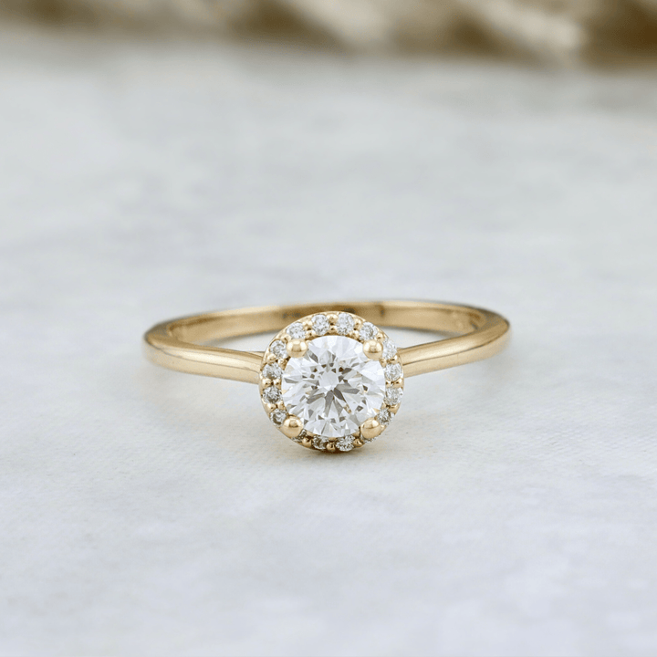 Mathieu Blanchard Bagues Bague Halo Classique en or 14K - 18K et diamants 0,6 ctw