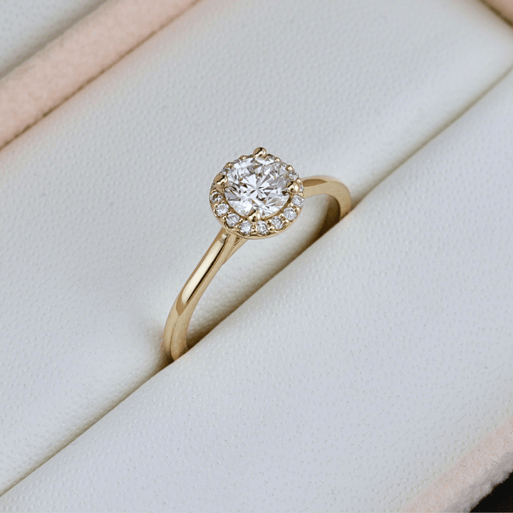Mathieu Blanchard Bagues Bague Halo Classique en or 14K - 18K et diamants 0,6 ctw