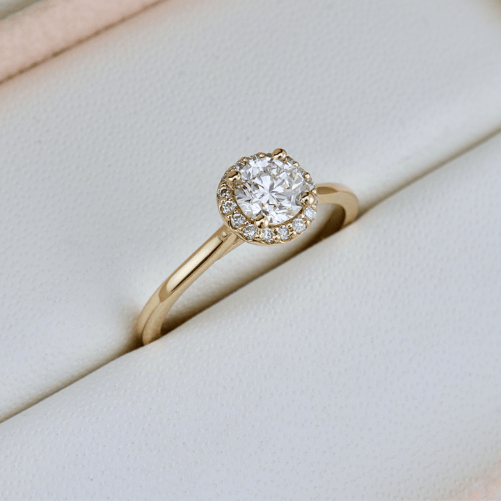 Mathieu Blanchard Bagues Bague Halo Classique en or 14K - 18K et diamants 0,6 ctw