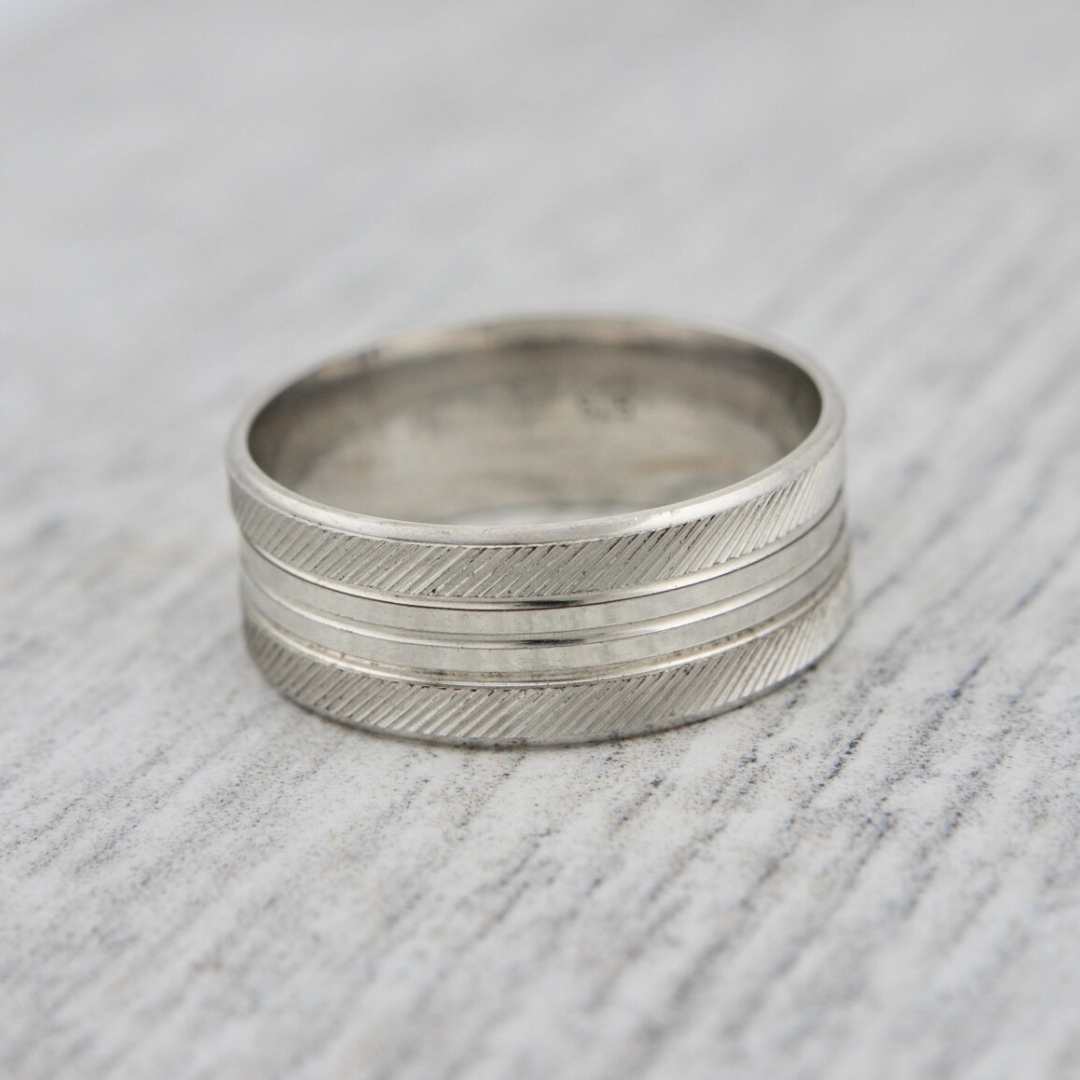 Mathieu Blanchard Bagues Bague jonc 4 bandes en argent sterling