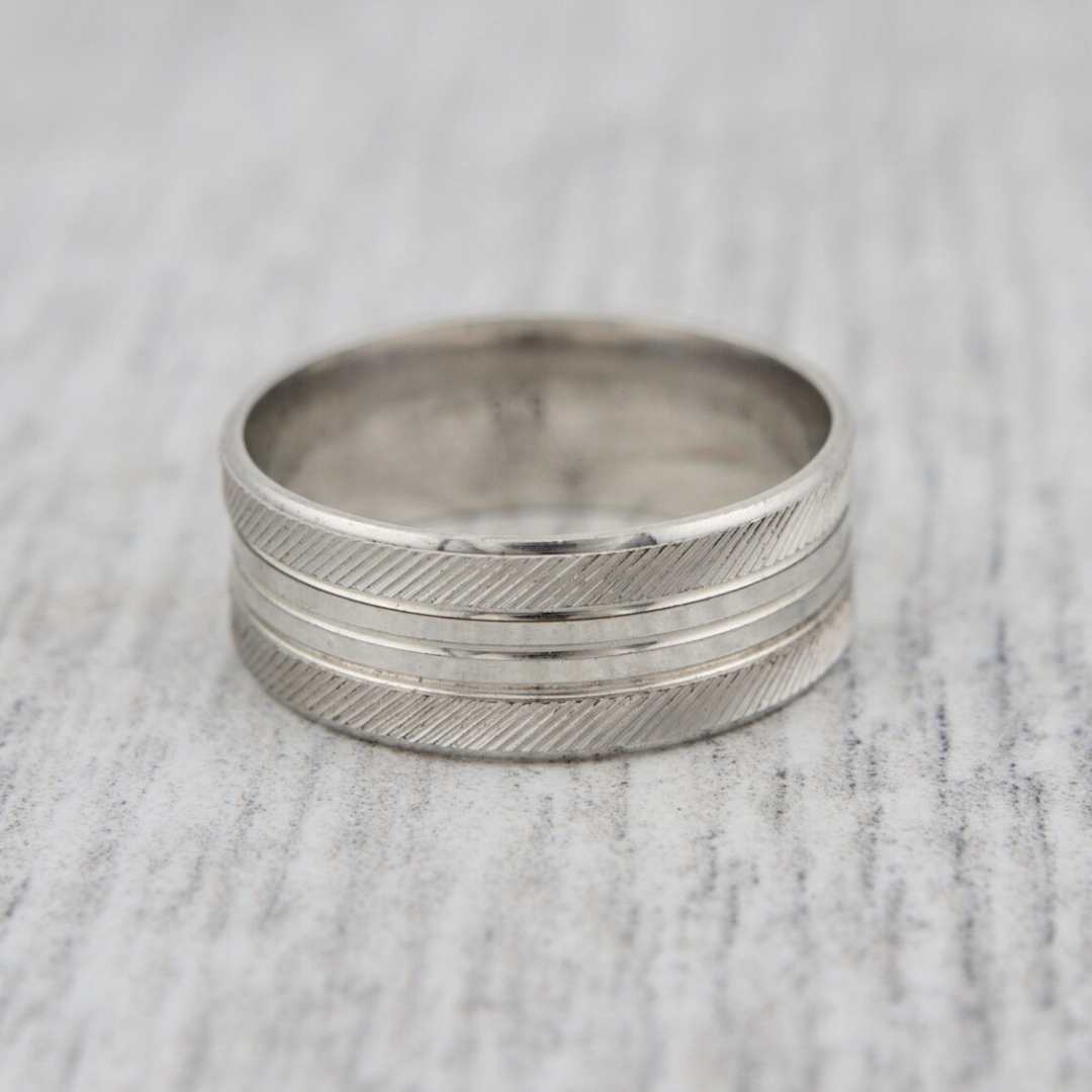 Mathieu Blanchard Bagues Bague jonc 4 bandes en argent sterling