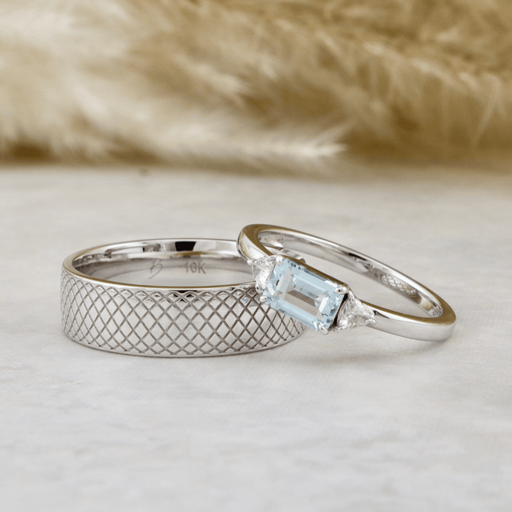 Mathieu Blanchard Bagues Grandeur 8 / Argent / Or 10K Bague jonc Boreas en or 10K