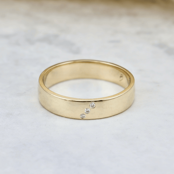 Bague Jonc Diago en Diamants Mathieu Blanchard Bagues Jonc de fiançailles en or 14K - 18K et 3 diamants| Mathieu Blanchard Mathieu Blanchard Joaillerie