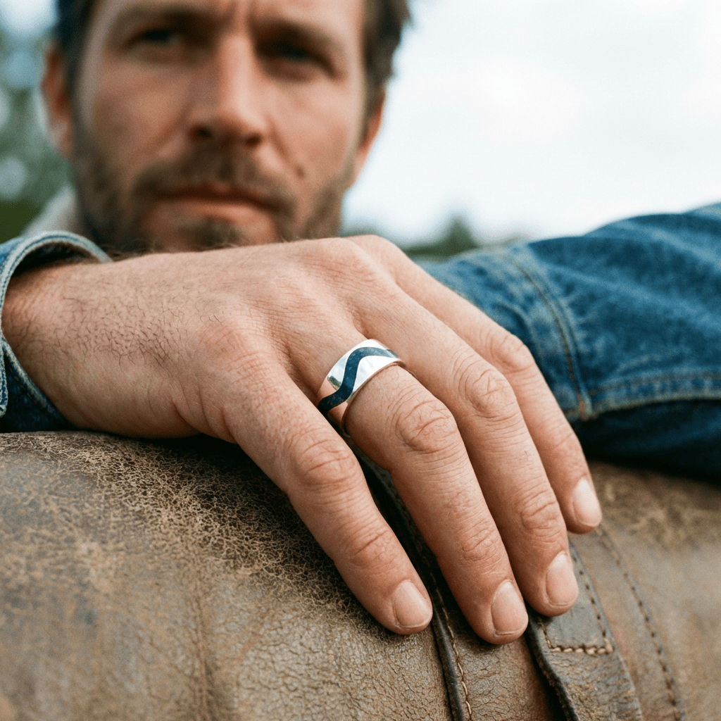 Mathieu Blanchard Bague jonc Vague