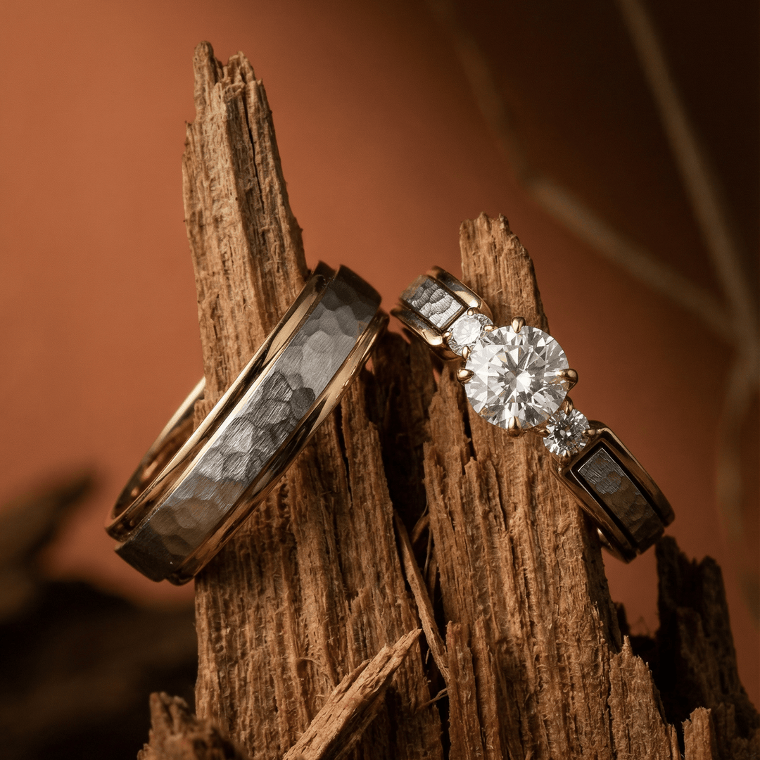 Mathieu Blanchard Bagues Bague martelée en or 10K