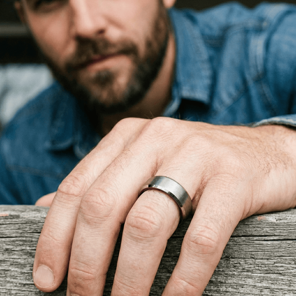 Roadtripmadewood Bagues Bague Mauve Électrique en tungstène