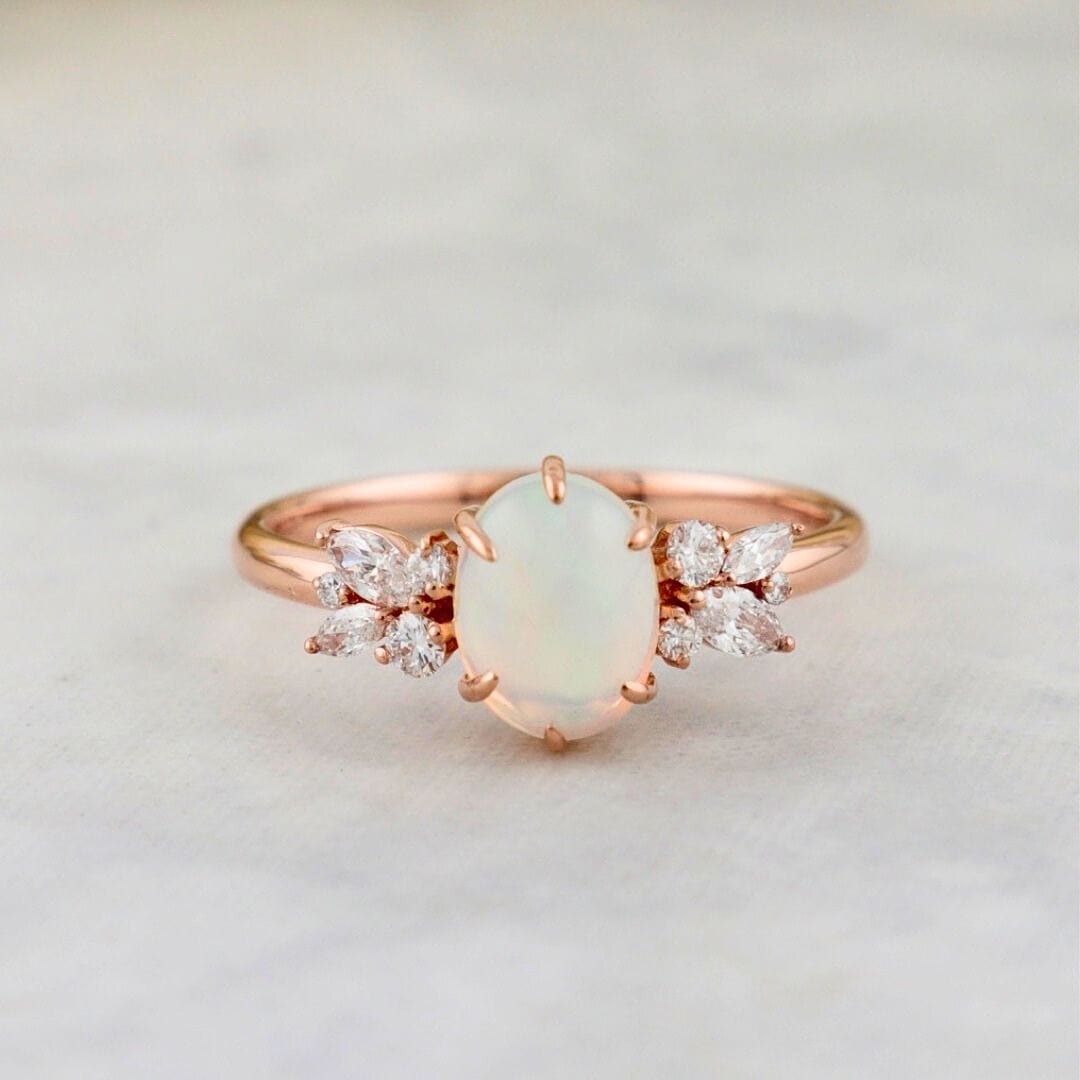 Bague Opale Mathieu Blanchard Bague sur mesure avec péridots et diamants | Mathieu Blanchard Mathieu Blanchard Joaillerie