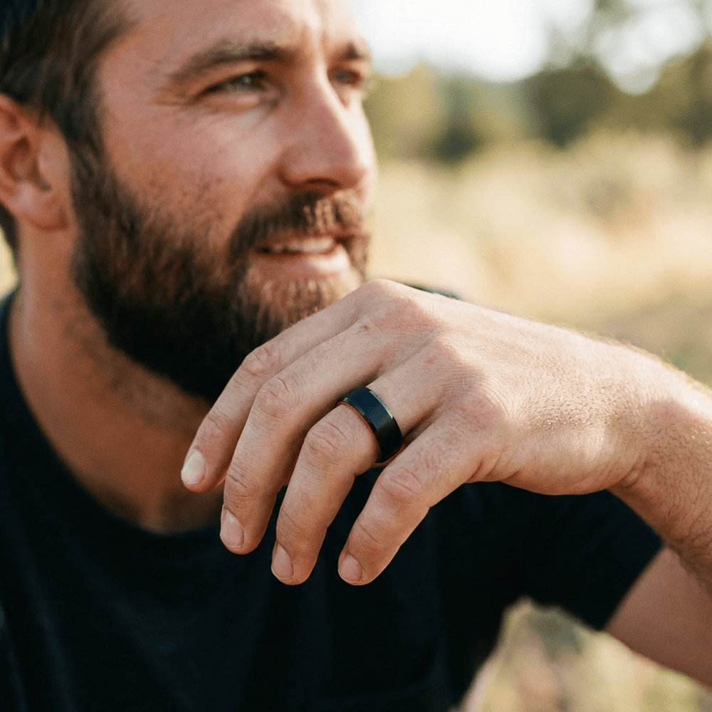 Roadtripmadewood Bagues Bague Orange Électrique en tungstène