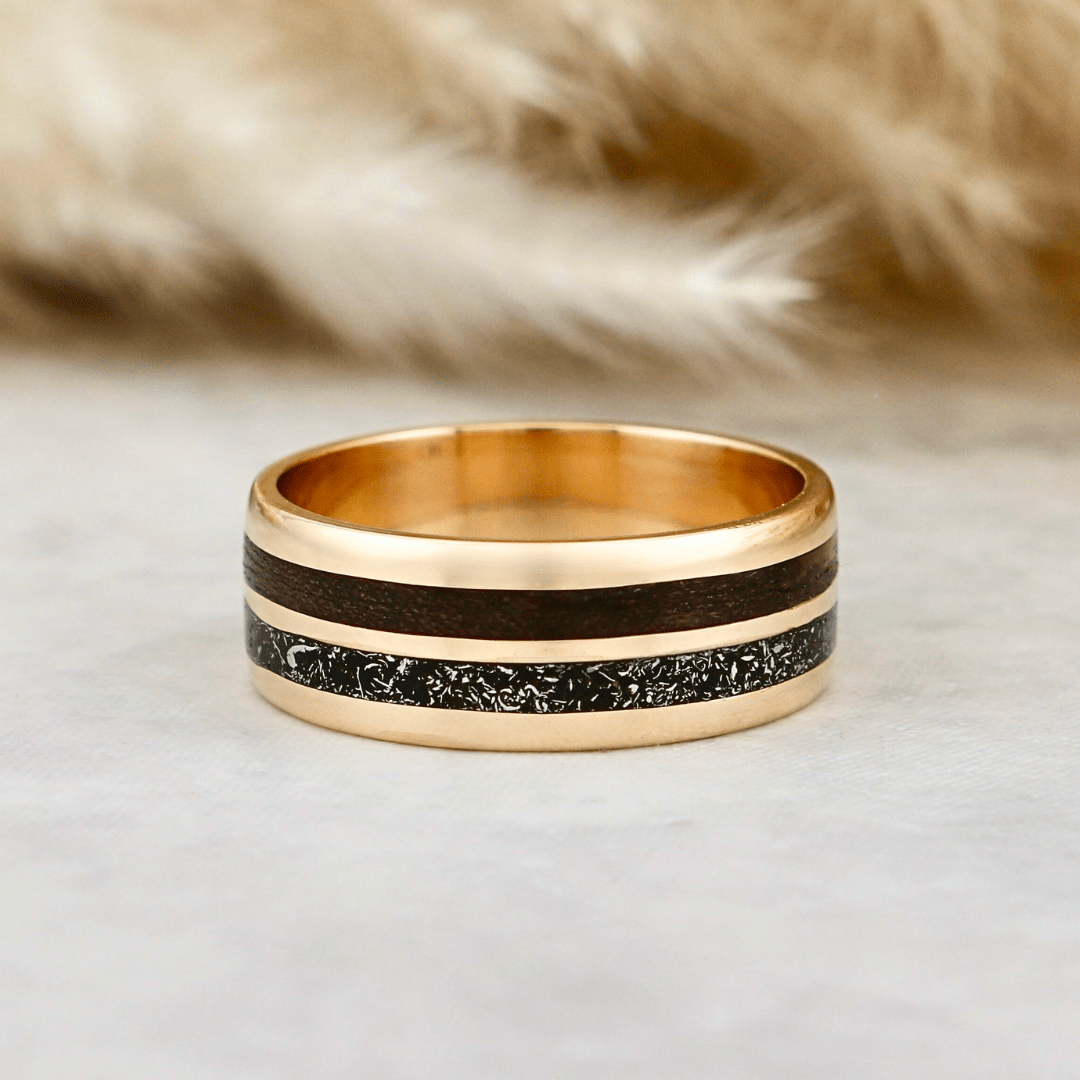 Mathieu Blanchard Bagues Bague Poussières d’étoiles et bois en or argent sterling ou or 14K - 18K