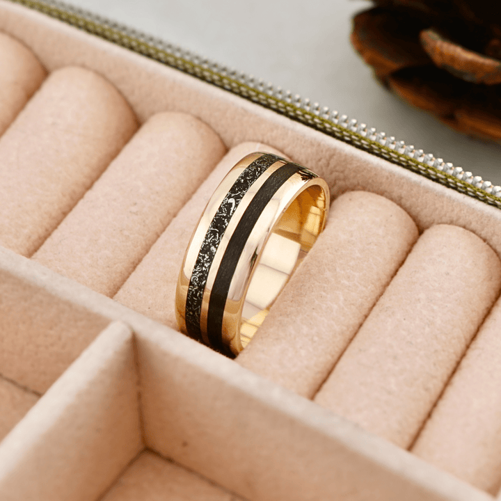 Mathieu Blanchard Bagues Bague Poussières d’étoiles et bois en or argent sterling ou or 14K - 18K
