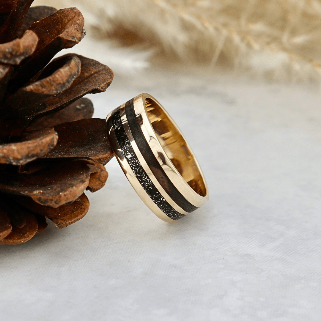 Mathieu Blanchard Bagues Bague Poussières d’étoiles et bois en or argent sterling ou or 14K - 18K