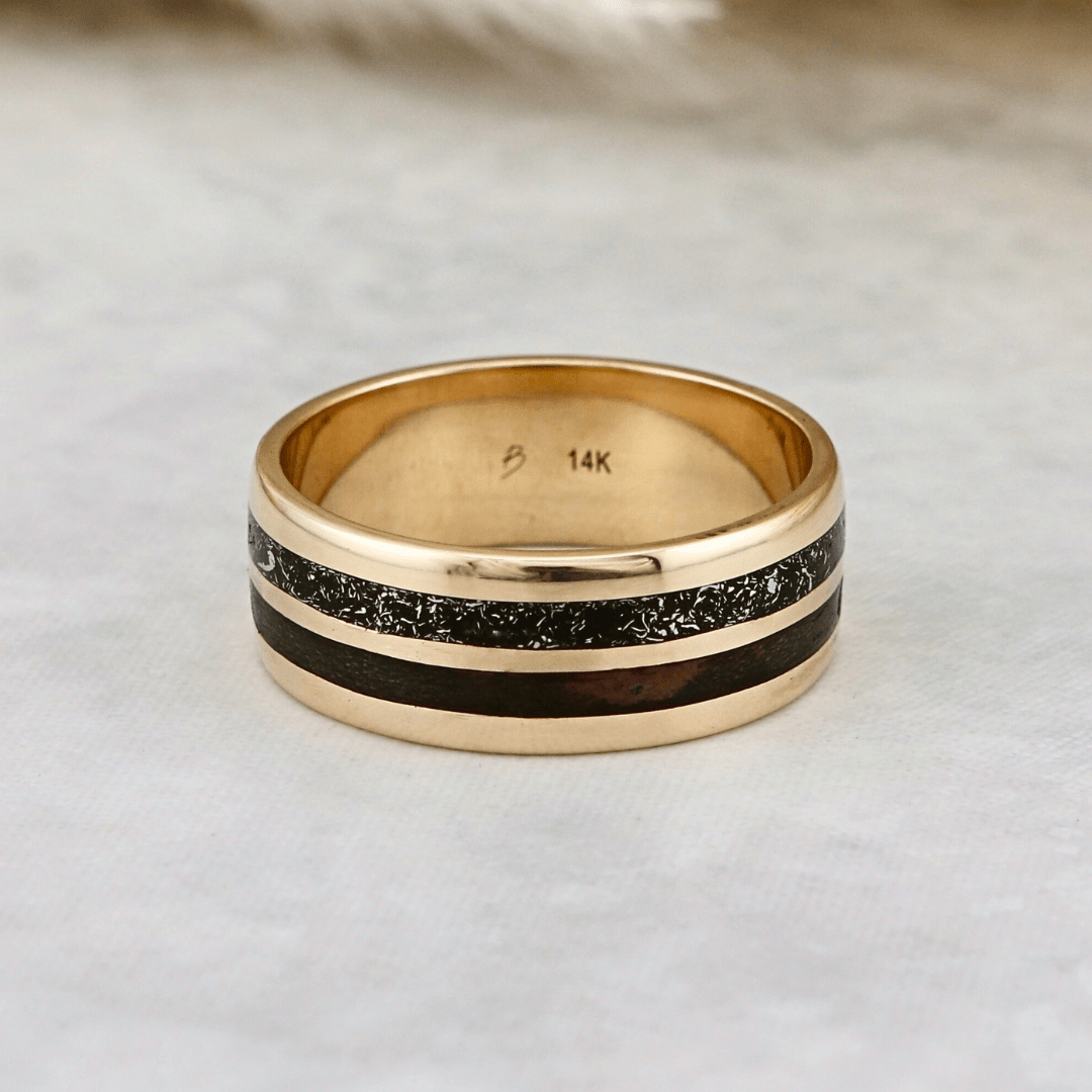 Mathieu Blanchard Bagues Bague Poussières d’étoiles et bois en or argent sterling ou or 14K - 18K