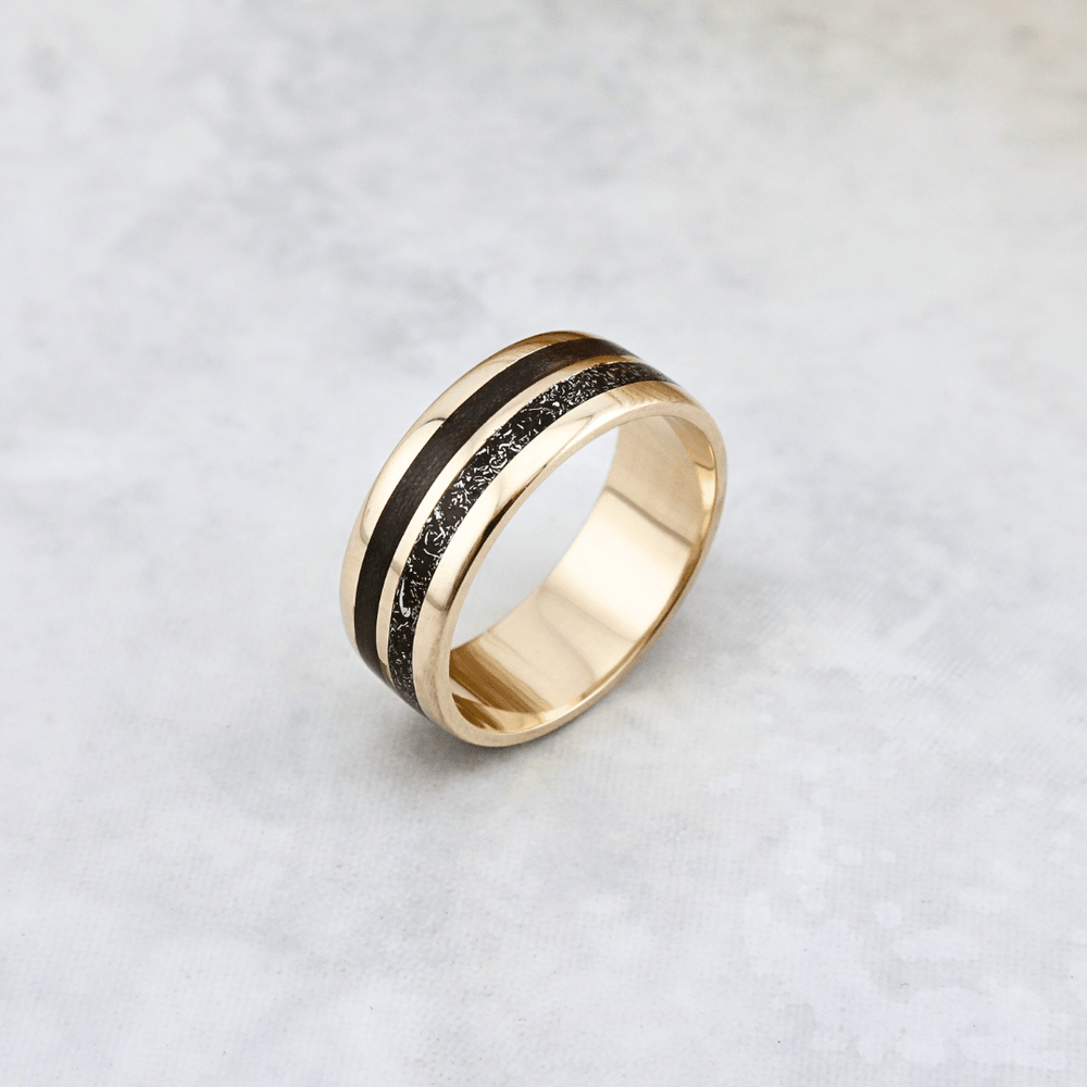 Mathieu Blanchard Bagues Bague Poussières d’étoiles et bois en or argent sterling ou or 14K - 18K