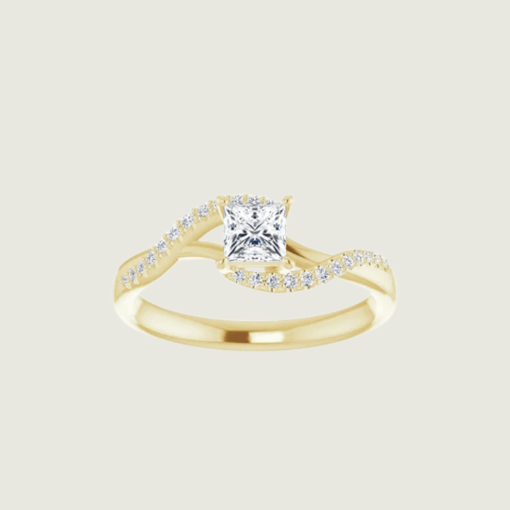 - Bagues Bague Princesse en or 14K - 18K ou platine et diamants